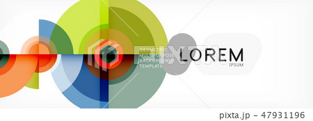 Vector circle composition, geometric minimal design illustration 47931196