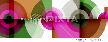 Round shapes vector abstract background. Trendy circle shapes composition vector 47931198