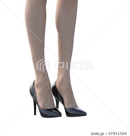 女性の足 パンプス 靴の中 Perming3dcg リアルイラスト素材のイラスト素材