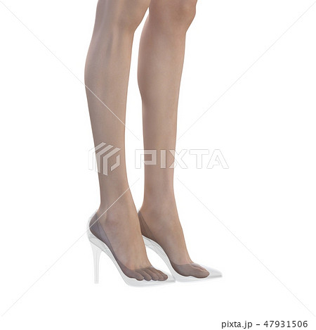 女性の足 パンプス 靴の中 Perming3dcg リアルイラスト素材のイラスト素材