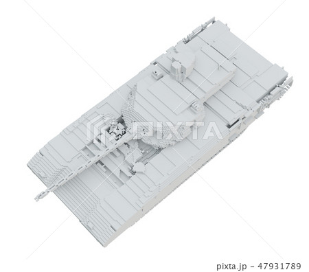 3d printed tank isolated on white background 3d printed tank isolated on white background 47931789