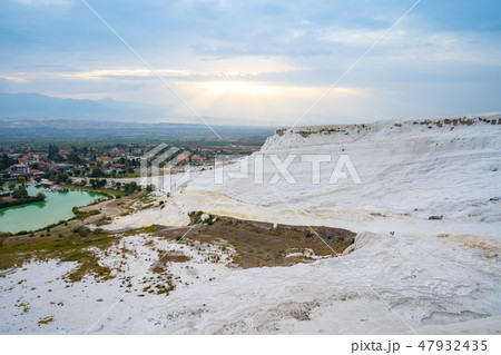 Pamukkale cotton castle in Denizli, Turkey 47932435