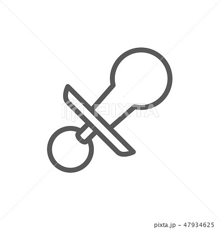Children nipple, soother line icon. Children nipple, soother line icon. 47934625