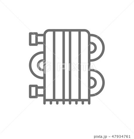 Heating radiator, heater line icon. 47934761