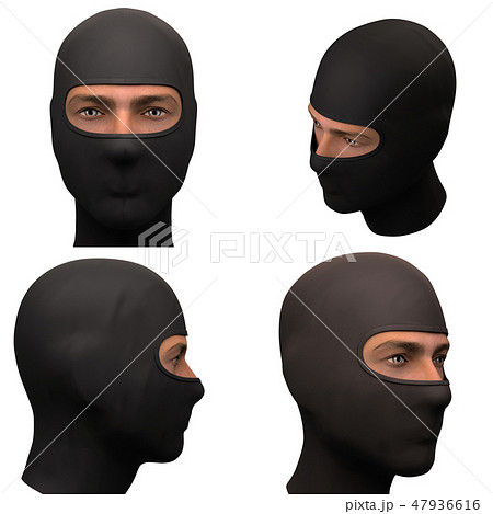 Black Balaclava Mask Setのイラスト素材