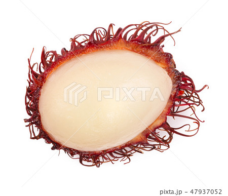 rambutan isolated on white background. Tropical fruit. Nephelium lappaceum rambutan isolated on white background. Tropical fruit. Nephelium lappaceum 47937052