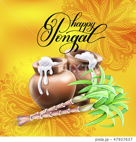 happy Pongal greeting card 47937637