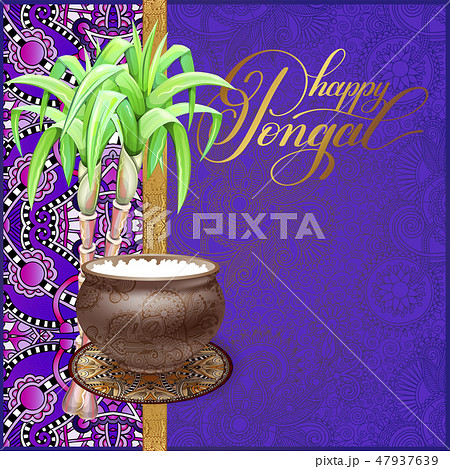 happy Pongal greeting card 47937639