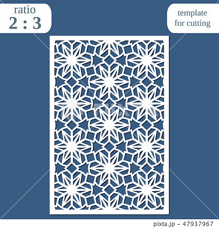 Laser cut wedding card template 47937967