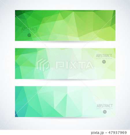 Vector banners set abstract triangle background 47937969