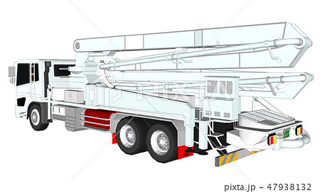 生コンポンプ車のイラスト素材