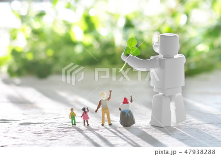 人類とロボットが共存する明るい未来社会 人類とロボットが共存する明るい未来社会 47938288
