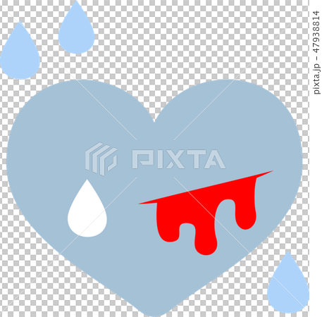 傷から血を流すハート 47938814