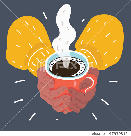 Hands holding a cup of coffee. Hands holding a cup of coffee. 47939312