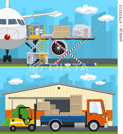 Set of Air Cargo and Storage Services 47939313