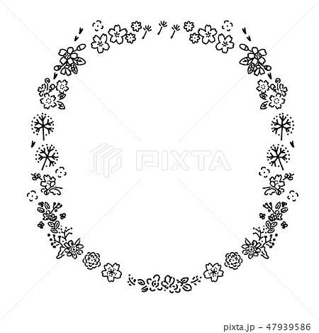 Spring Hand Painted Icon Frame Illustration Stock Illustration