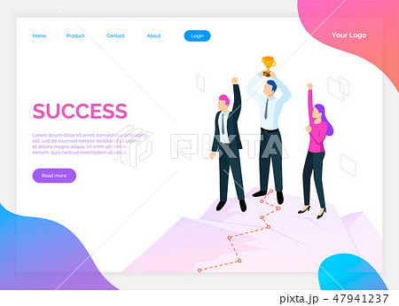 Success of Team, Teamwork and Award for Work Site Success of Team, Teamwork and Award for Work Site 47941237