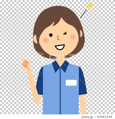 女性店員 指をさす 女性店員 指をさす 47941244
