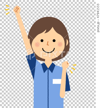 Female clerk Guts pose 47941533