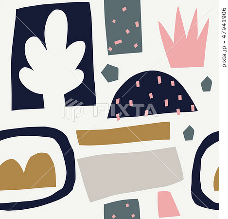 Seamless pattern with cut out elements. Seamless pattern with cut out elements. 47941906