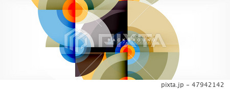 Circle abstract background with triangular shapes for modern design, cover, template, brochure 47942142