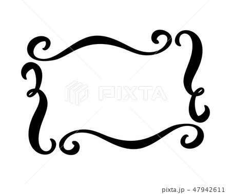Flourish Vintage vector frame. Swirl illustration for text, greeting card, wedding invitation, book Flourish Vintage vector frame. Swirl illustration for text, greeting card, wedding invitation, book 47942611
