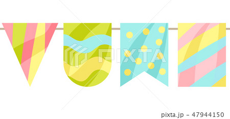 Holiday seamless pattern with garland of flags. Holiday seamless pattern with garland of flags. 47944150