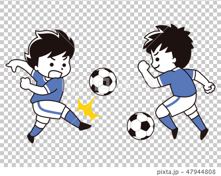 サッカー選手の男性のイラスト素材