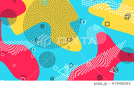 Pop art color background. Memphis pattern Pop art color background. Memphis pattern 47946093