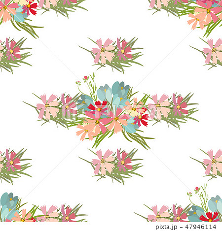 Floral flower cosmos crocus background vector illustration  47946114