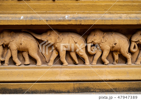 Beautiful carved 800-years old stone in Polonnaruwa Sri Lanka 47947389