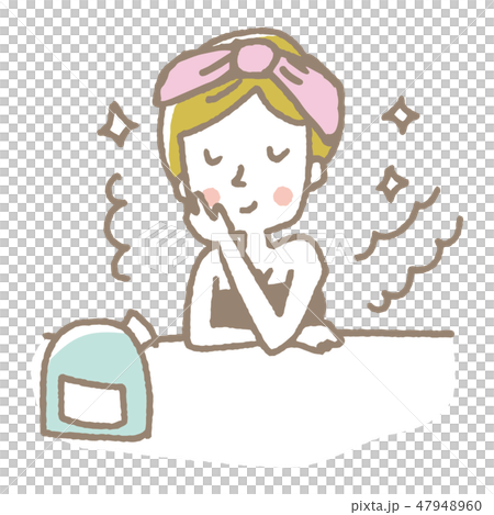 美顔スチーマー【線画・シリーズ】 47948960