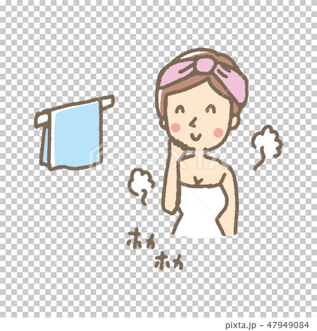 お風呂上がり【線画・シリーズ】 47949084