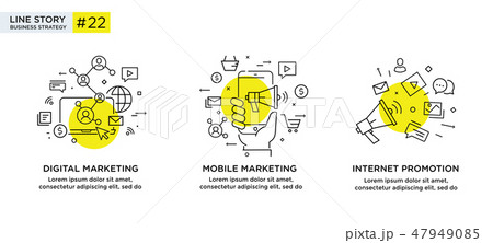 Set of illustrations concept with business concept 47949085