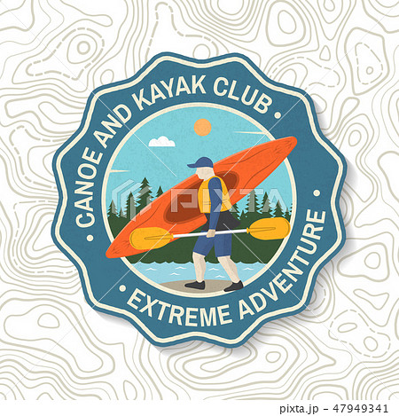 Canoe and kayak club badge. Vector Concept for shirt, patch or tee. Vintage typography design with Canoe and kayak club badge. Vector Concept for shirt, patch or tee. Vintage typography design with 47949341