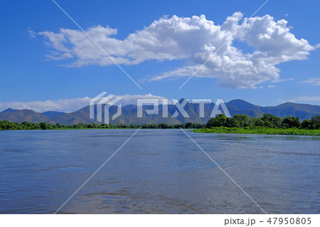 Rio Paraguay River between Corumba and Porto Jofre, Pantanal landscape, Mato Grosso do Sul, Brazil Rio Paraguay River between Corumba and Porto Jofre, Pantanal landscape, Mato Grosso do Sul, Brazil 47950805