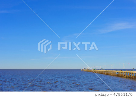 Pier dock of the Club De Pescadores, Fisherman's Club, Rio de la Plata, Buenos Aires, Argentina Pier dock of the Club De Pescadores, Fisherman's Club, Rio de la Plata, Buenos Aires, Argentina 47951170