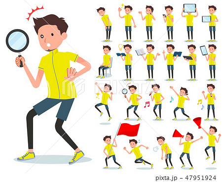 flat type men yellow sportswear_Action flat type men yellow sportswear_Action 47951924