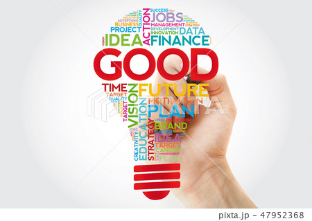 GOOD bulb word cloud collage with marker 47952368