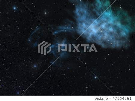 Star field in space and a nebulae. 3D rendering Star field in space and a nebulae. 3D rendering 47954261