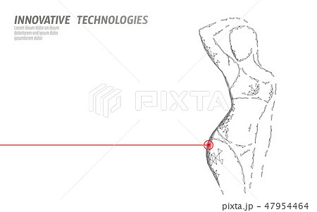 Woman slim shape silhouette low poly. Fitness beauty girl graceful body. Weigh lose laser cellulite 47954464