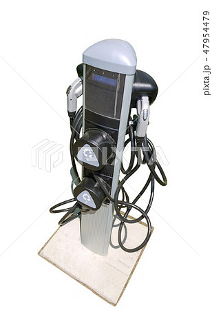 Charging station for zero emission cars isolated on white Charging station for zero emission cars isolated on white 47954479