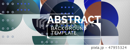 Circles and semicircles abstract background, circle design business template Circles and semicircles abstract background, circle design business template 47955324