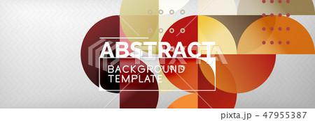 Circles and semicircles abstract background, circle design business template 47955387