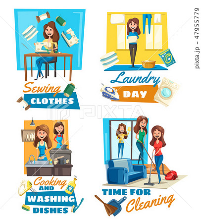 Sewing and laundry, cooking, cleaning service Sewing and laundry, cooking, cleaning service 47955779