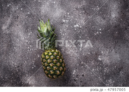 Pineapple on gray concrete background 47957005