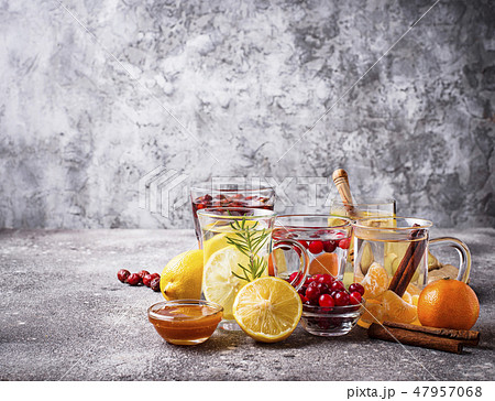Assortment of winter tea for immunity boosting Assortment of winter tea for immunity boosting 47957068