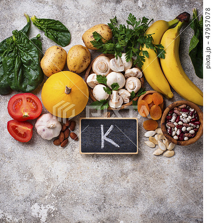 Products containing potassium.Healthy food concept 47957078