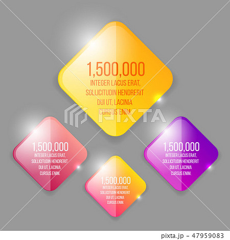 Glass transparent vector rhombus set Glass transparent vector rhombus set 47959083