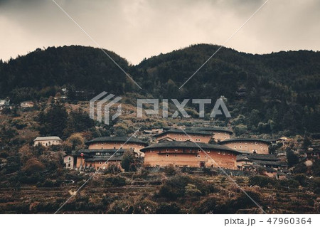 Fujian Tulou building Fujian Tulou building 47960364